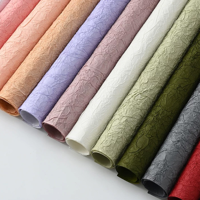 流星雨手工石纹纸褶皱纹理肌理纸鲜花包装纸花束包花材料花艺资材