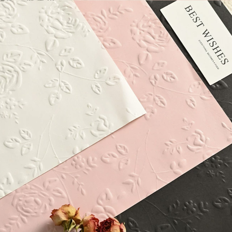 Meteor Shower Rose 3D Embossed Paper Art Paper Flower Packaging Paper Bouquet Packaging Material Floral Materials